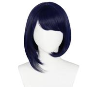 Anime Cosplay Kujo Sara Peluca, Mujeres Azul Marino Bob Pelucas De Pelo Corto Para Halloween Disfraz Fiesta Accesorios