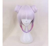 Anime Cosplay para Kanna (Miss Kobayashi's Dragon Maid) Pelucas Silky Double Bun Long Long Straight Resistente a la fibra de calor Seconomía Tri-Color degradado chenghuax