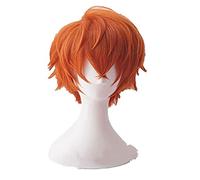 Anime cosplay peluca 2020 Cosplay pelucas Mystic Messenger Cosplay Pelucas 707 Peluca Rojo Corto Naranja Resistente al Calor Sintético Peluca de Pleno de Cabello + Peluca Gorra