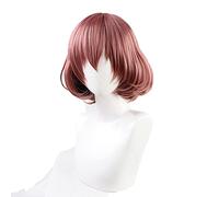 Anime cosplay peluca 2021 anime de gran altura invasión maid-Fuku Kamen Cosplay peluca niña marrón pelo corto resistente al calor+peluca gorra fiesta anime