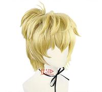 Anime cosplay peluca 2021 Anime de gran altura invasión Mayuko Nise Cosplay peluca de pelo corto dorado resistente al calor+peluca gorra fiesta chicas COS