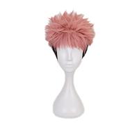 Anime cosplay peluca 2021 Anime Jujutsu Kaisen Cosplay Yuji itadori Peluca rosa negro corto resistente al calor pelucas de fibra de Halloween peluca gorra