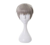 Anime cosplay peluca 2021 Anime Jujutsu Kaisen Toge Inumaki Cosplay Gris Corto Resistencia al Calor Pelo Sintético Halloween Carnaval Fiesta Disfraz Peluca
