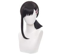 Anime cosplay peluca Anime Coser Anime Anime Cosplay Peluca de hombre de motosierra peluca mujer pelo largo corto con gorro de peluca para Halloween (Kobeni Higashiyama)
