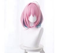 Anime cosplay peluca Anime Coser Anime Anime Cosplay Peluca The IDOLMASTER Cenicienta Girls: Starlight Stage Yumemi Riamu Peluca corta de 35 cm Estilo Bobo para fiesta de Halloween