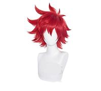 Anime cosplay peluca anime Sk8. Reki Anime Cosplay peluca roja corta recta resistente al calor pelo adulto Halloween rol jugar el infinito Sk. Ocho+peluca gorra