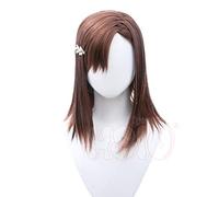 Anime cosplay peluca Anime Toaru Kagaku No Railgun Cosplay Mikoto Misaka Peluca Fibra Sintética Pelucas para el Cabello+Marca Peluca Gorra