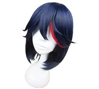 Anime cosplay peluca anime. TöTEN LA. Matoi RYUUKO Cosplay peluca corta pelo azul rojo resistente al calor+peluca gorra Halloween carnaval niñas mujeres