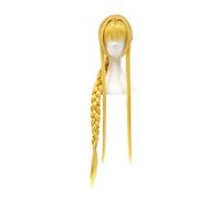 Anime cosplay peluca arte espada en línea Alicization Zuberg Cosplay pelucas largo amarillo Cosplay peluca resistente al calor pelo sintético