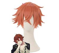 Anime cosplay peluca As Trappola peluca Twisted Wonderland Cosplay hombres corto naranja peluca Cosplay Anime Cosplay Cosplay pelucas sintéticas resistentes al calor