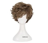 Anime cosplay peluca de bestias fantásticas Los crímenes de Grindelwald Newt Scamander Cosplay peluca marrón corta resistente al calor sintético peluca de pelo sintético+gorro de peluca