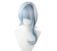 Anime Cosplay Peluca De Eula, Pelucas De Pelo Corto Azul-blanco Para Mujer Para Accesorios De Fiesta De Disfraces De Halloween