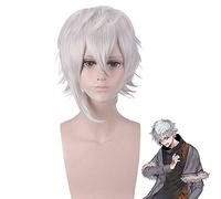 Anime cosplay peluca Destino/Gran Order Kadoc Zemlupus Peluca corta Cosplay Disfraz Fo. Hombres Mujeres Cabello sintético resistente al calor Peluca de juego de rol