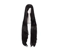 Anime cosplay peluca Final Fantasy Ff7. TIFA Lockhart Cosplay pelucas 100 cm largo negro recto resistente al calor sintético peluca de pelo sintético+peluca gorra