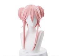 Anime cosplay peluca Fo. Fate Grand Order extra Cosplay Peluca sirviente Caster Tamamo No Mae Curly Rosa Cola de caballo Pelo sintético para adultos