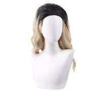 Anime Cosplay Peluca Harley Quinn Black Gradient Yellow Wavy Halloween Costume Cosplay Peluca,Para Carnaval Navidad fiesta