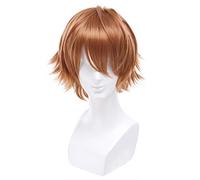 Anime cosplay peluca hombres Ouma SHU Cosplay pelucas 30 cm marrón resistente al calor corto pelo sintético Perucas Cosplay peluca