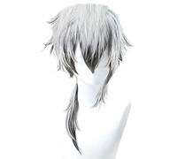 Anime cosplay peluca juego Arknights Silverash Cosplay Ropa Peluca Niño Plata Blanco Pelo Corto Plata Oreja Accesorios para el Cabello Fibra Sintética Peluca