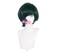 Anime cosplay peluca Mai Zenin Cosplay Jujutsu Kaisen Cosplay 30 cm corta Navidad verde oscuro peluca Cosplay pelucas de anime pelucas sintéticas resistentes al calor