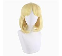 Anime cosplay peluca Mi próxima vida como villano: ¡todas las rutas conducen al destino!Maria Campbell Pelucas Dorado Curl Corto Anime Cosplay Peluca+Gorro de peluca