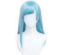 Anime cosplay peluca Miwa Kasumi Peluca Anime Jujutsu Kaisen Cosplay Gris Azul Pelo Largo Fibra Sintética Peluca+Marca Peluca Peluca