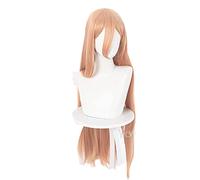 Anime cosplay peluca motosierra hombre Anime Power Cosplay peluca de 80 cm larga recta resistencia al calor del cabello sintético+peluca gorra mujeres Halloween fiesta