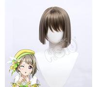 Anime cosplay peluca Nakasu Kasumi Cosplay peluca LoveLive PDP proyecto de sueño perfecto Cosplay oro oscuro fibra sintética peluca sintética