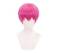 Anime cosplay peluca Saiki Kusuo Peluca Anime La vida catastrófica de Psi Saiki K.Cosplay pelucas de pelo sintético rosa corto