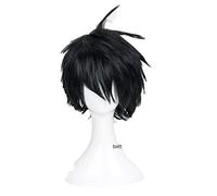 Anime cosplay peluca Seraph des Endes Yuichiro Hyakuya Cosplay Peluca corta Black Mix Azul Resistente al Calor sintético Peluca de pelo sintético+peluca gorra