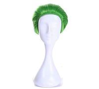 Anime cosplay peluca Suicida The Joker Green Corto Peluca Cosplay Disfraz Resistente al Calor Pelo Sintético Halloween Fiesta Pelucas