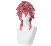 Anime cosplay peluca Trish UNA Cosplay JoJo Bizarre Adventure Cosplay Rosa Peluca Cosplay Anime Pelucas Cosplay Pelucas sintéticas resistentes al calor Halloween