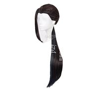 Anime cosplay peluca Twisted Wonderland Jamil Viper Pelucas Cosplay Disfraz Negro Azul Largo Recto Brid Brid Fibra Resistente al Calor Pelucas