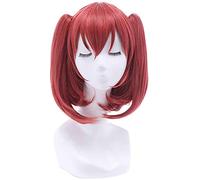 Anime Cosplay Rose Pelucas de red con 100% de alta temperatura resistente a la fibra roja larga larga double trenza de tren 20 pulgadas chenghuax