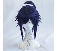 Anime Cosplay Rose Red Pelucas Red 100% Fibra Resistente a Alta Temperatura Azul Dark Purple Gradient Pelo recto corto 14 pulgadas chenghuax