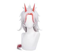 Anime Cosplay Wig for Arataki Itto Cosplay Wig,Silver Mix Red Long Wig Synthetic Hair,Halloween Costume Cosplay,for Christmas Carnival Party