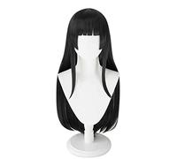 Anime Cosplay Wig for Rinko Shirokane Cosplay Wig,Long Straight Black Wig Synthetic Hair,Halloween Costume Cosplay,for Christmas Carnival Party