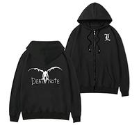 Anime Death Note Sudadera con Capucha L Lawliet Sudadera con Capucha de Manga Larga Unisex The Shinigami Ryuk Sudadera con Capucha con Cremallera para los Fans de Death Note