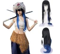 Anime Demon Slayer Hashibira Inosuke Peluca Cosplay para Todos los Personajes Fiesta de Carnaval de Halloween para Mujeres Niñas y Niños