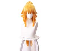 Anime Demon Slayer Kimetsu no Yaiba Agatsuma Zenitsu Mujeres Cola de caballo Peluca larga Disfraz de Cosplay Pelucas de pelo sintético resistente al calor COS-487CA