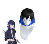 Anime Demon Slayer Kimetsu no Yaiba Hashibira Inosuke Short Wig Cosplay Costume Heat Resistant Synthetic Hair Men Women Wigs MZ-1428