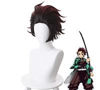 Anime Demon Slayer Kimetsu No Yaiba Kamado Tanjirou Peluca corta Cosplay Disfraz Hombre Resistente al calor Pelucas de pelo sintético MZ-1374