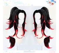 Anime Demon Slayer: Kimetsu no Yaiba Kokushibou Cosplay Wigs Long Heat Resistant Synthetic Hair Wig + Wig Cap