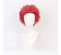 Anime Demon Slayer Kimetsu no Yaiba Komaji Akaza peluca Cosplay rojo corto pelo sintético resistente al calor hombres mujeres pelucas