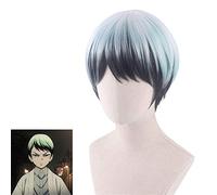 Anime Demon Slayer: Kimetsu no Yaiba Yushirou Cosplay pelucas Gradiente corto Color resistente al calor Peluca sintética + Cap Wig PL-753