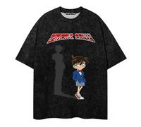 Anime Detective Conan Camiseta Unisex Anime Impreso Manga Corta Suelta Casual Top Retro Tendencia Harajuku Estilo Camiseta Anime Fan Apparel Case Closed Camiseta...