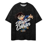 Anime Detective Conan Camiseta Unisex Anime Impreso Manga Corta Suelta Casual Top Retro Tendencia Harajuku Estilo Camiseta Anime Fan Apparel Case Closed Camiseta...