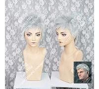 Anime Devil Can Cry 5 Nero Cosplay peluca Cosplay disfraz peluca de pelo diablo juego Hunter Nero pelo corto gris plateado + gorra de peluca