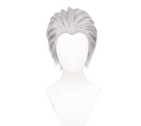 Anime Devil May Cry 5 Cosplay Vergil Peluca Plata Gris Corto Peluca Anime Juego Fiesta Peluca