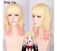Anime Diabolik Lovers Komori Yui Cosplay Peluca Rosa Rubio Ombre Mix Pelucas De Pelo Sintético Rizado Para Mujer Peluca De Disfraz De Fiesta