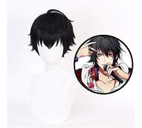 Anime División Rap Lucha Hipnosis Mic Yamada Saburo Cosplay Peluca Corto Negro Pelo Mullido Halloween Carnaval Disfraz Pelucas KUQX804